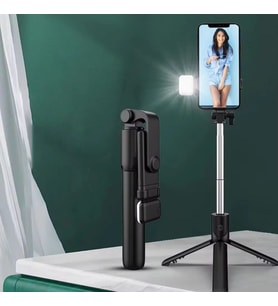 Kendiliğinden Led Işıklı Kumandalı Uzayabilen Selfie Çubuğu,masa Üstü Tripod