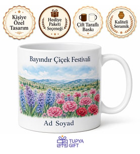 Bayındır Çiçek Festivali Doğa Manzarası Hatıra Kupa Bardak Hediye