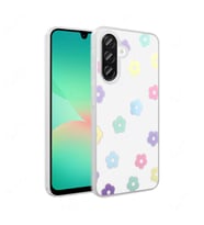 Samsung Galaxy A56 Uyumlu Kılıf Şeffaf Figürlü Zore Folk Sert Kapak (Papatya)