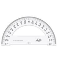 HATAS PLASTİK MİNKALE YARIM DAİRE DERECE (180°) 15CM