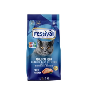 Festival Premium Adult Cat Food Gourmet Chicken Kedi Maması 15 Kg