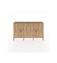Arges Konsol 6 Raflı 4 Kapaklı 176x30x99 Çam-Çam/Antrasit