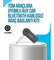 Araç İçi Bluetooth Aux Müzik Ve Telefon Görüşmesi Adaptörü