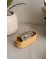 Bambu Hazneli Çelik Rende 15Cm x 7Cm (Ahşap)