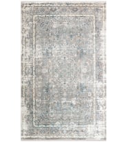 Bespoky Eberndorf Mavi Patchwork Pamuklu El Dokuması Alan Halısı