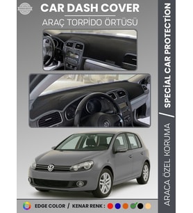 VOLKSWAGEN GOLF 6 (2008-2012) Torpido Örtüsü Ön Göğüs Koruma Tam Uyum UV Koruma