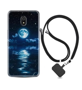 Xiaomi Redmi 8A 8 Pro 9C 9T 10C 11T Pro Kılıf Boyun Askılı Silikon Night Moon 1133