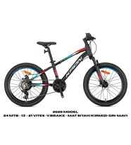 XC 75 - 24 MTB - 13' - 21 Vites -V.Brake - Mat Siyah/Kırmızı-Gri-Mavi