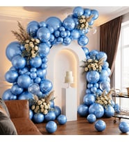 Mavi Renk Lateks Metalik Balon (30 cm) - 100 Adet