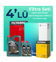 Filtron Peugeot Expert 1.5 Dizel Filtre Bakım Seti Castrol Motor Yağlı (2017-2025) 4 Lü