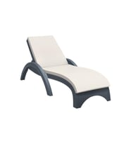 Omnipazar TRK-860 Siesta Fiji Bej Minderli Rattan Desenli Ayarlanabilir Lüks Şezlong