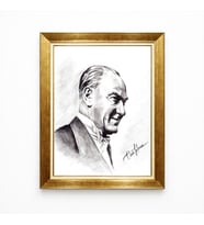 Tablore Atatürk Karakalem Çizim Tablo