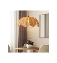 Modern Rattan Çiçek Sarkıt Avize, Bohem Tarzı Salon ve Mutfak Aydınlatması