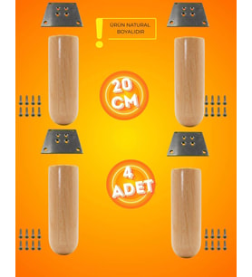 Ahşap Bohem Ayak 20 cm ( 4 ADET )