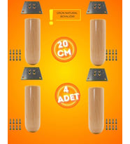 Ahşap Bohem Ayak 20 cm ( 4 ADET )