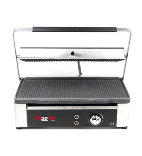 24 Dilim Elektrikli Tost Makinesi 2500 Watt- Döküm 60x30 - Ebat 29x42x61 Cm (Krom)