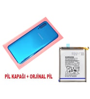 Tkgz Samsung Galaxy A50 A505 Arka Pil Batarya Kapağı + PİL MAVİ