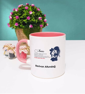 Anneler Günü Hediyesi Anneye Hediye - 4 - Kupa Bardak Pembe