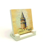 Galata KulesiBaskılı Doğaltaş Masaüstlük