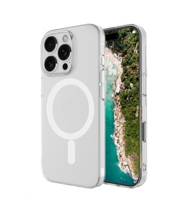 iPhone 16 Pro Max Kamera Korumalı M-Safe Şarj Özellikli Şeffaf London Sert PC Kılıf (Renksiz)