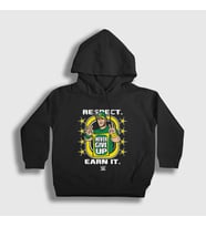 Presmono Unisex Çocuk Siyah Never Give Up Güreş Wwe John Cena Kapüşonlu Sweatshirt 498599tt