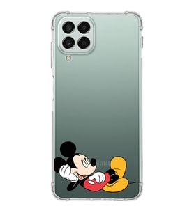 Samsung Galaxy M33  Köşe Korumalı Antişok Kapak Mickey Mouse Tasarımlı Şeffaf  Kılıf
