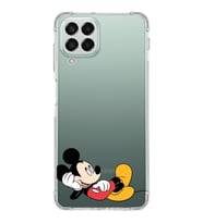 Samsung Galaxy M33  Köşe Korumalı Antişok Kapak Mickey Mouse Tasarımlı Şeffaf  Kılıf