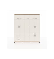 Arges Gardrop 8 Raflı 4 Çekmeceli 3 Askılı 220x30x243 Çam-Aytaşı
