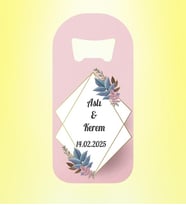 Nişan Nikah Düğün İsimli Magnet Açacak Kişiye Özel