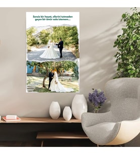 Ahşap Retro Mdf Poster , Kişiye Özel Poster, Sevgililer Günü , Özel Günle , Nişan , Düğün , Kına , Doğum Günü , Aile Sevgi Mutluluk – KOLAJ21