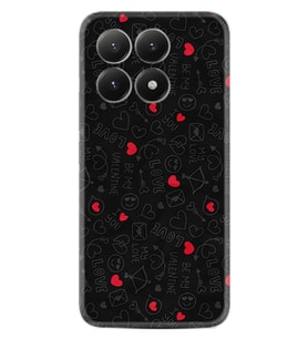 Xiaomi 15T Pro Kılıf Boutique Baskılı Resimli Siyah Kalp ve Ok Pcode -064