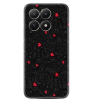 Xiaomi 15T Pro Kılıf Boutique Baskılı Resimli Siyah Kalp ve Ok Pcode -064