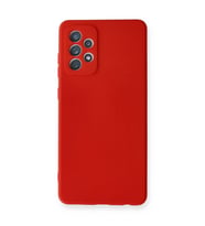 Samsung Galaxy A72 Kılıf Nano İçi Kadife Silikon - Kırmızı