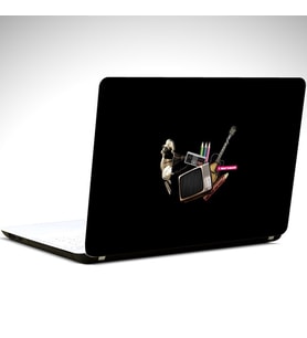 Televizyon Saksafon Gramofon Laptop Sticker 12 İnch (29X24CM)