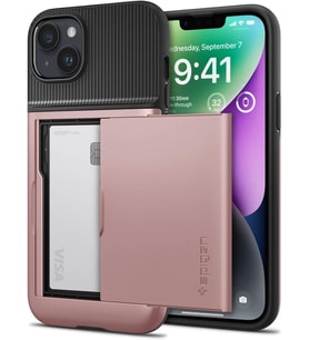 Spigen iPhone 14 Plus ile Uyumlu Kılıf Slim Armor CS Rose Gold