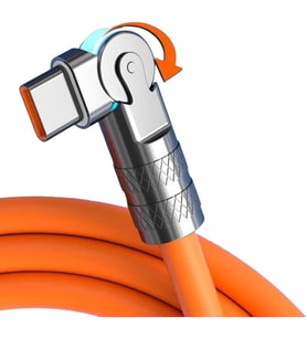 USB'den Type-C'ye 180° Döner Hızlı Şarj Kablosu 120W 1M