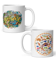 Avustralya Kupa Bardak 2 Adet Seyahat Hatıra Australia Mug (Karışık)