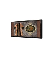 Osmanlı Arması ve Kaftan 1 Çerçeveli Mdf Tablo