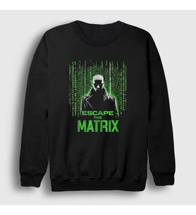 Presmono Unisex Siyah The Matrix Andrew Tate Sweatshirt 450708tt