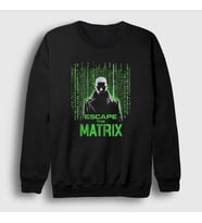 Presmono Unisex Siyah The Matrix Andrew Tate Sweatshirt 450708tt