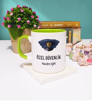Özel Güvenlik Tasarımlı Kişiye Özel Güvenlik Kupa Bardak Yeşil