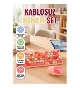 Çoklu Cihaz Destekli Kablosuz Bluetooth Klavye 100 Tuş Kompakt Tasarım