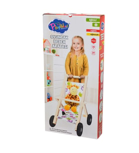 Ony-386 Ahşap Oyuncak Bebek Arabası-Onyıl