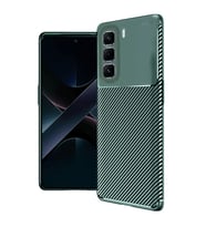 İnfinix Hot 50 4G Kılıf Auto Focus Karbon Kapak - Koyu Yeşil