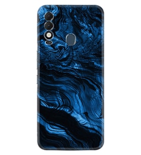 Tecno Spark 8T Kılıf Resimli Desenli Baskılı Silikon Blue MArble 1379