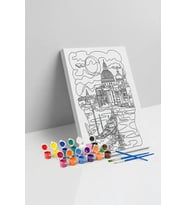 Venedik Manzaralı Mandala Tuval Boyama Seti 40x50 cm