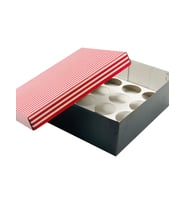 22x30x10 Düz Kapaklı 12'li CupCake Kutusu (10 Adet)