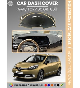 RENAULT SCENIC 3 (2009-2016) Torpido Örtüsü Ön Göğüs Koruma Torpido Koruma Tam Uyum Çatlamayı Önler