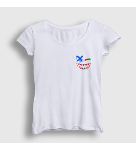 Presmono Kadın Beyaz Face Gorillaz T-Shirt 399619tt (Beyaz)