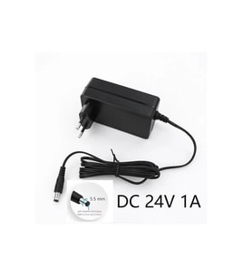 RMZ 24 Volt 1Amper Adaptör 5.5x2.5 Standart Uçlu (Siyah)